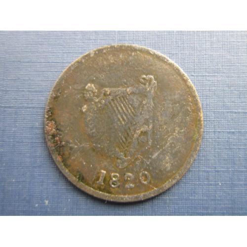 Монета токен 1/2 пол пенни Канада 1820 ирландская лира