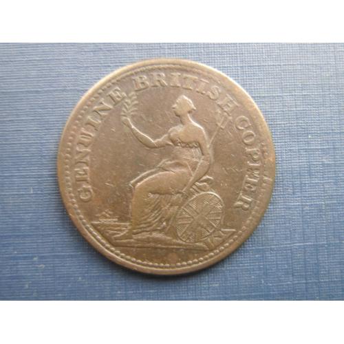 Монета токен 1/2 пол пенни Канада Нова Скотия 1815 правосудие
