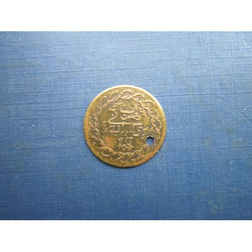 Монета жетон Туреччина 1808 (1222) з отвором підробка золотої монеті для дукача