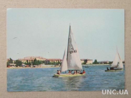 Открытка 1964 Бердянск Вид с моря на набережную
