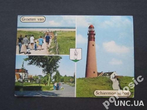 открытка с маркой Нидерланды 1984 маяк