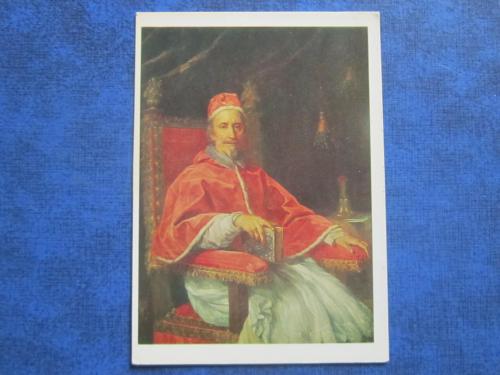 открытка живопись Карло Маратти Портрет папы Климента 
