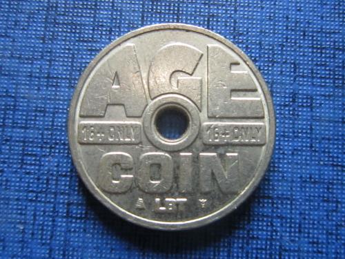Жетон Возрастная монета AGE COIN 16+ 21 мм