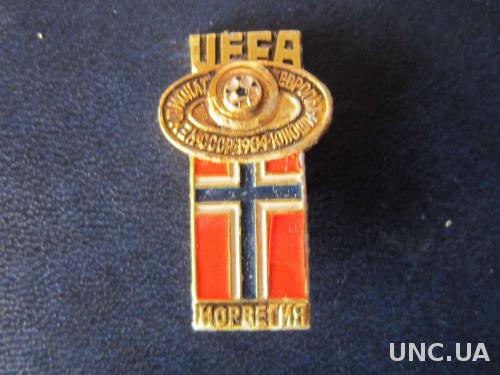 значок футбол УЕФА ЧЕ 1984 юноши Норвегия
