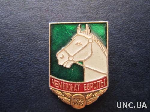 значок конный спорт ЧЕ Киев 1975
