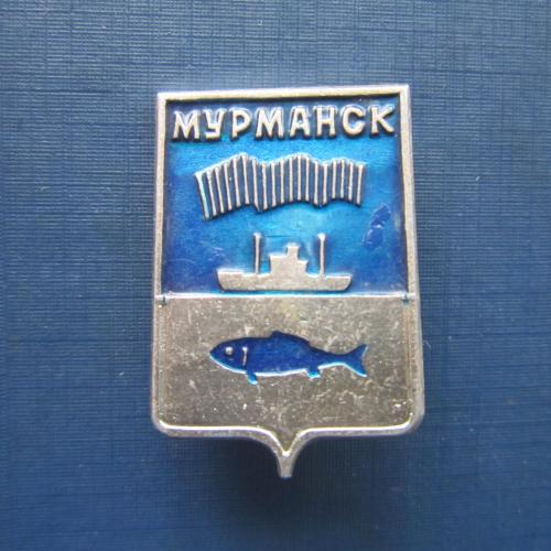 Значок Мурманск корабль герб