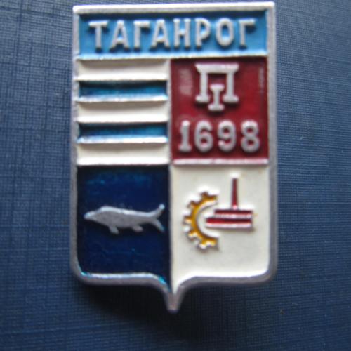 Значок Таганрог рыбы герб