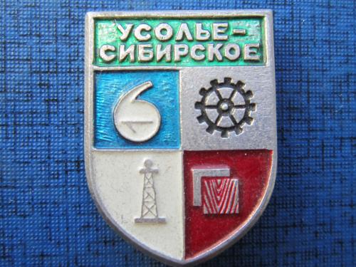 значок Усолье-Сибирское герб