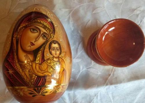Икона Божьей Матери Казанская пасхальное яйцо