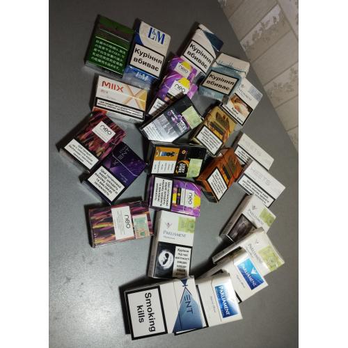 коллекция сигареты набор микс 24 упаковки, начатые и новые