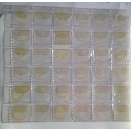 13.Лист для монет  205х230мм на 36 ячеек       (32х32 мм)   Б\У