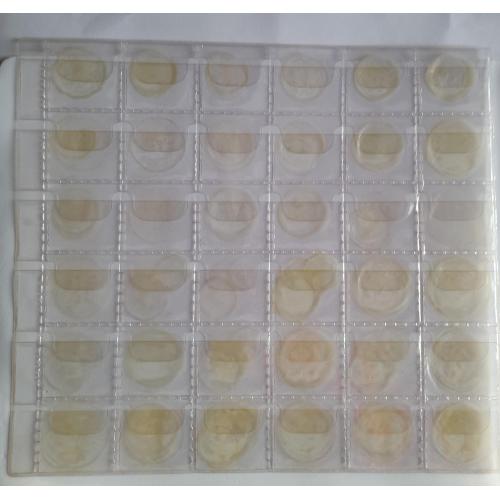 16.Лист для монет  205х230мм на 36 ячеек          (32х32 мм)   Б\У