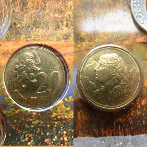 Аландские о-ва 20 центов 2005г. Аланды, Åland UNC,запайка,пробные,из набора европроба редкие