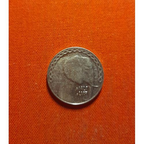 Алжир 5 динаров 2007г. Слон