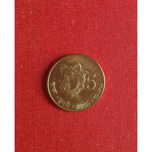 Андаманские и Никобарские о-ва 5 рупий 2011г.редкие UNC