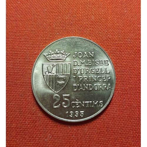 Андорра 25 сантимов 1995г. 50 лет Продовольственной программе (ФАО)