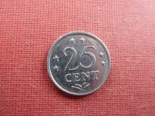 Антильские о-ва 25 центов 1982г.