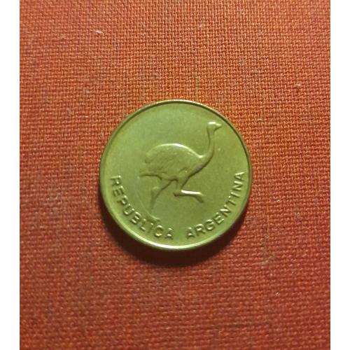 Аргентина 1 сентаво 1985г. страус
