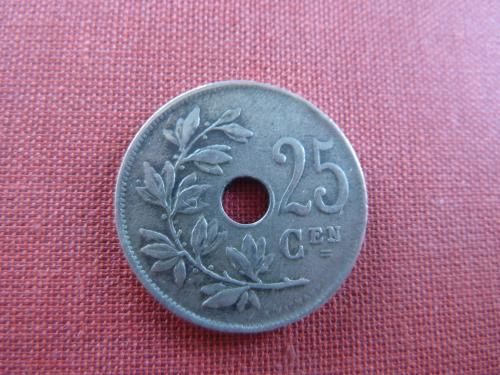 Бельгия 25 центов 1921г.