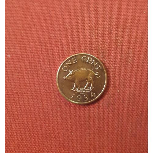 Бермуды 1 цент 1994г.нечастый год