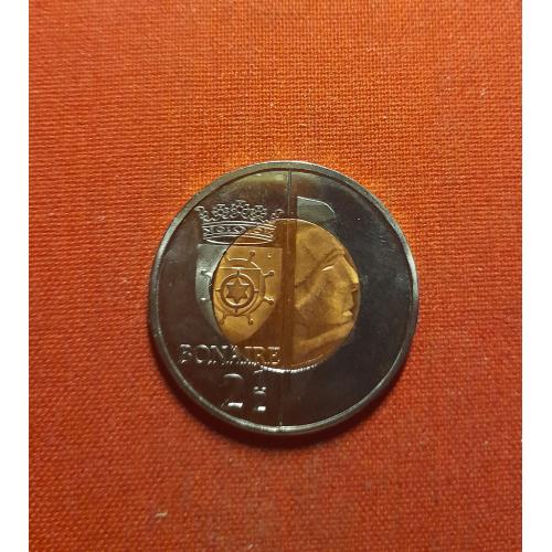 Бонайре остров  2 1/2 доллара  2014г.Бонэйр,Малые Антильские о-ва, автомобиль,редкий год 