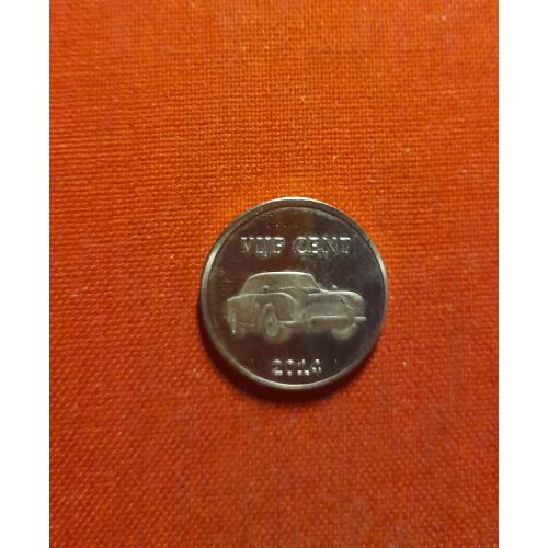 Бонайре остров  5 центов 2014г.Бонэйр,Малые Антильские о-ва, автомобиль,редкий год 