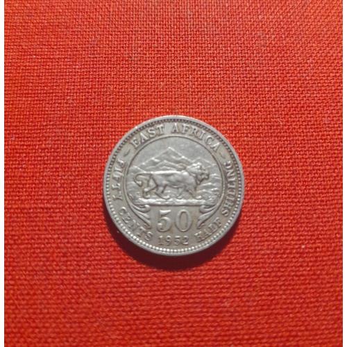  Британская Восточная Африка 50 центов, 1952г. Георг VI