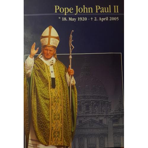 Буклет от набора 10 лир 2005г.Мальтийский орден, на 9 монет. Иоанн Павел II, БЕЗ МОНЕТ
