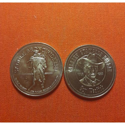 CALGARY  ONE Dollar 1981г.Stampede ONE Dollar,Канада,Юбилейный выпуск,родео,знак- ботинок, оч.редкий