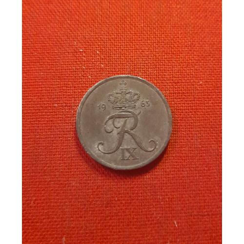 Дания 2 эре 1963г. Цинк