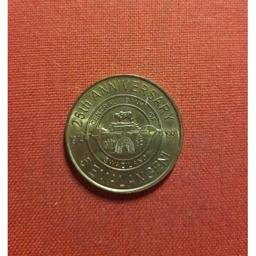 Эсватини (Свазиленд) 5 эмалангени 1999г.1974- 1999, 25 лет Центральному банку, редкие