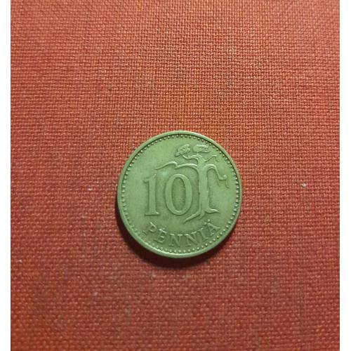 Финляндия 10 пенни 1969г.редкий год