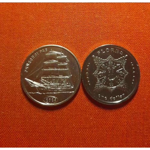 Флорес Остров 1 доллар 2023г.Flores , Малые Зондские острова,Pourquoi Pas,UNC