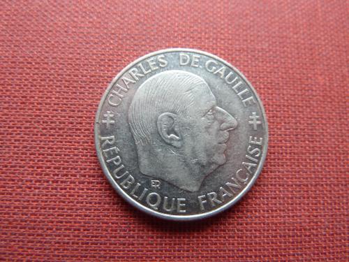 Франция 1 франк 1988г. 30-летие Пятой республики.