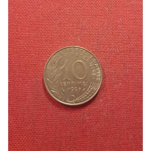  Франция 10 сантимов 1997г.