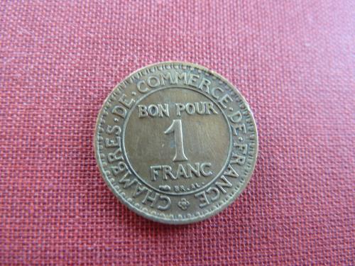 Франция 1 франк 1924г.