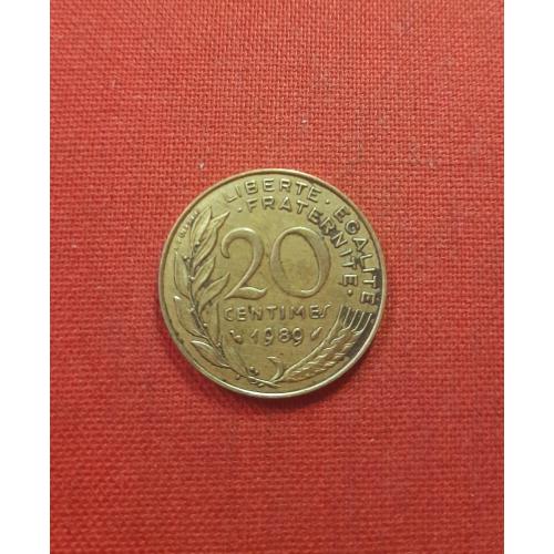 Франция 20 сантимов 1989г.