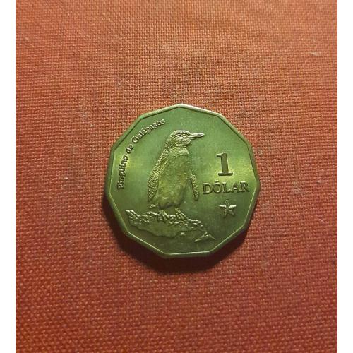 Галапагосские острова 1 доллар 2008г. Галапагосы, Черепа́шьи острова́ редкие