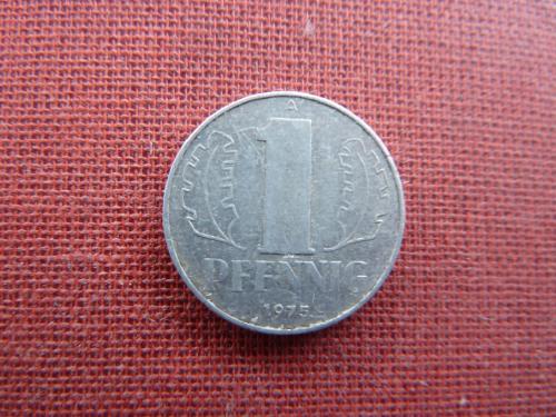 ГДР 1  пфенниг  1975г.