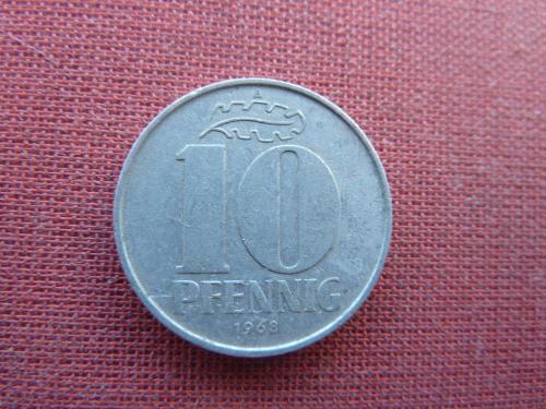 ГДР 10 пфеннигов 1968г.