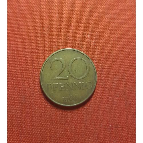 ГДР 20 пфеннигов 1969г. Германия (1948 - 1990)