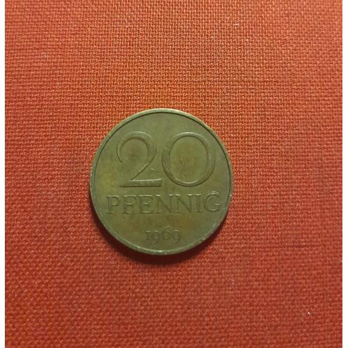 ГДР 20 пфеннигов 1969г. Германия (1948 - 1990)