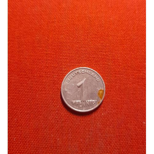 Германия  1 пфенниг 1949г.  ГДР, Отметка монетного двора: "A" - Берлин