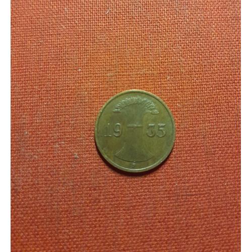 Германия 1 рейхспфенниг 1935г.Третий Рейх (1933-1945) монетный двора "F" — Штутгарт