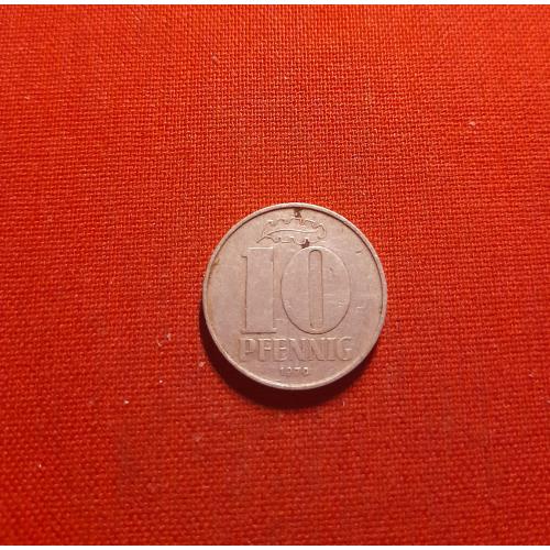 Германия  10 пфеннигов 1970г.  ГДР, нечастый год