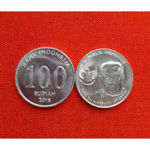 Индонезия 100 рупий 2016г. UNC 