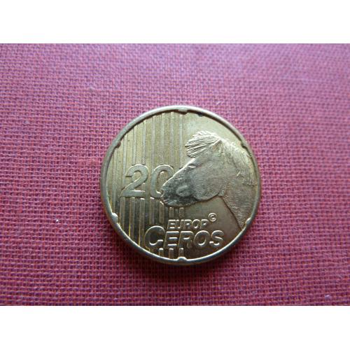 Исландия 20 центов 2003г. из пробного набора евро пробы