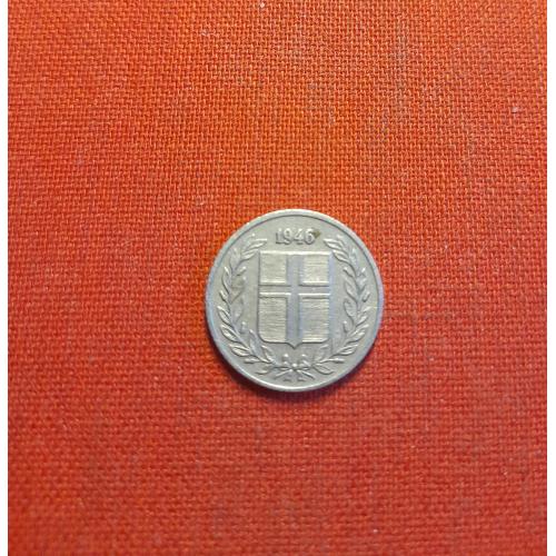 Исландия 25 эйре 1946г. редкий год