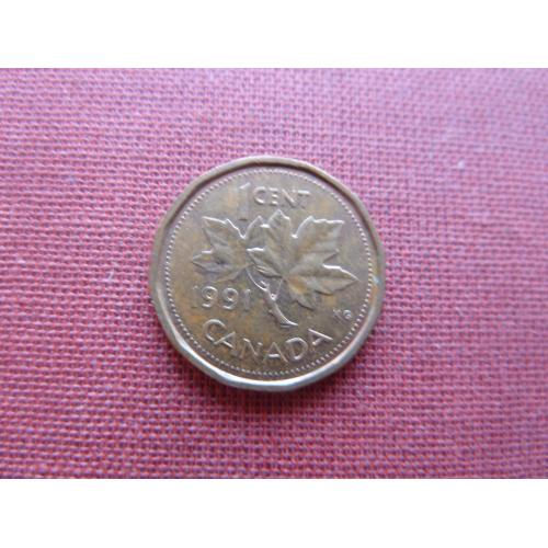 Канада 1 цент 1991г.
