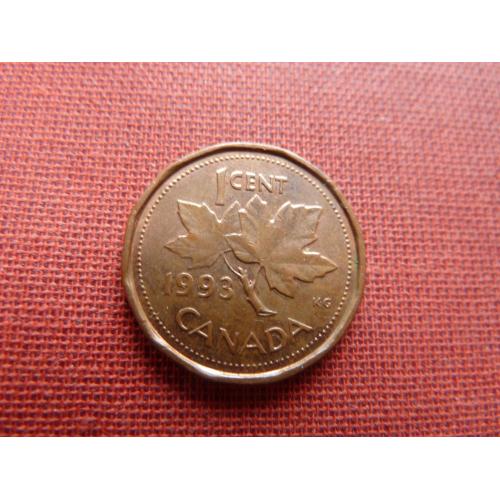 Канада 1 цент 1993г. Елизавета II